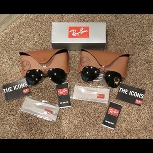 Ray Ban Aviators iconic sunglasses. Two pair!